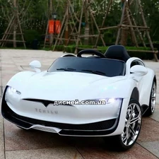 Детский электромобиль M 3964 EBLR-1 Tesla, кожаное сиденье, белый